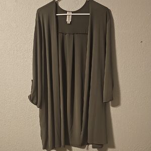 Honeyme Curvy XL Cardigan in Olive